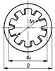 Lock washer internal teeth, DIN 6797,00