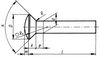 Raised countersunk head rivet, DIN 302, 00