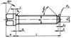 Square head bolt with collar and half dog point with rounded end, DIN 480, 00